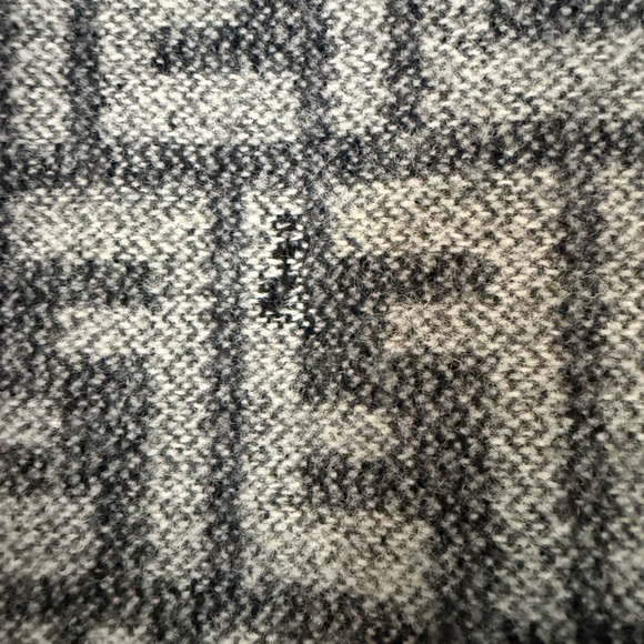 Fendi Gray Zucca Patterned Wool Scarf - Picture 5 of 5